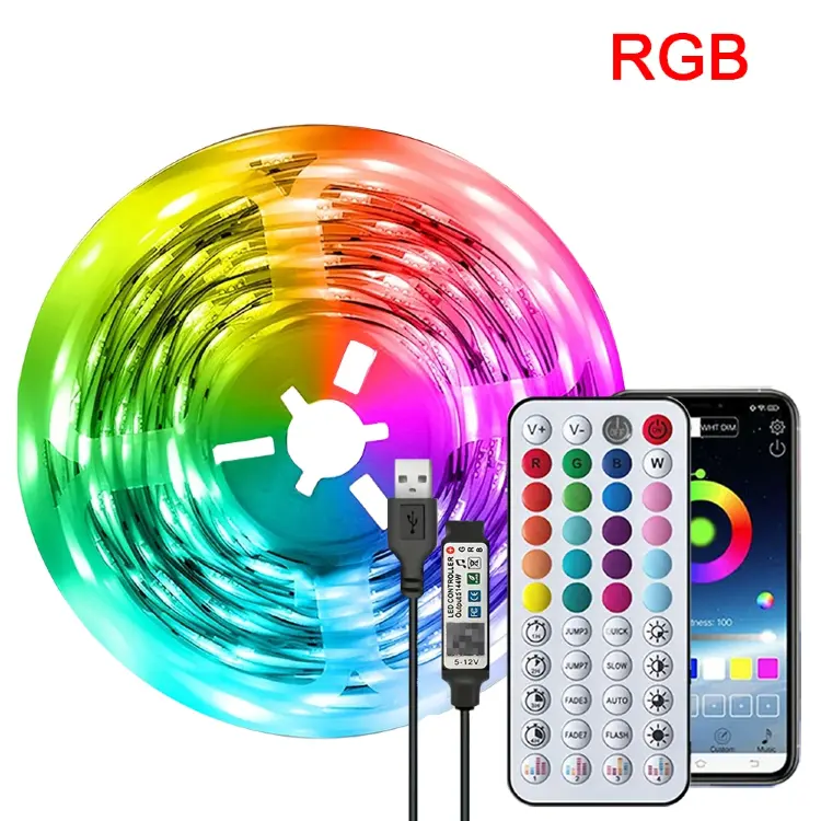 RGB светодиодная лента с синхронизацией музыки и управлением приложением
