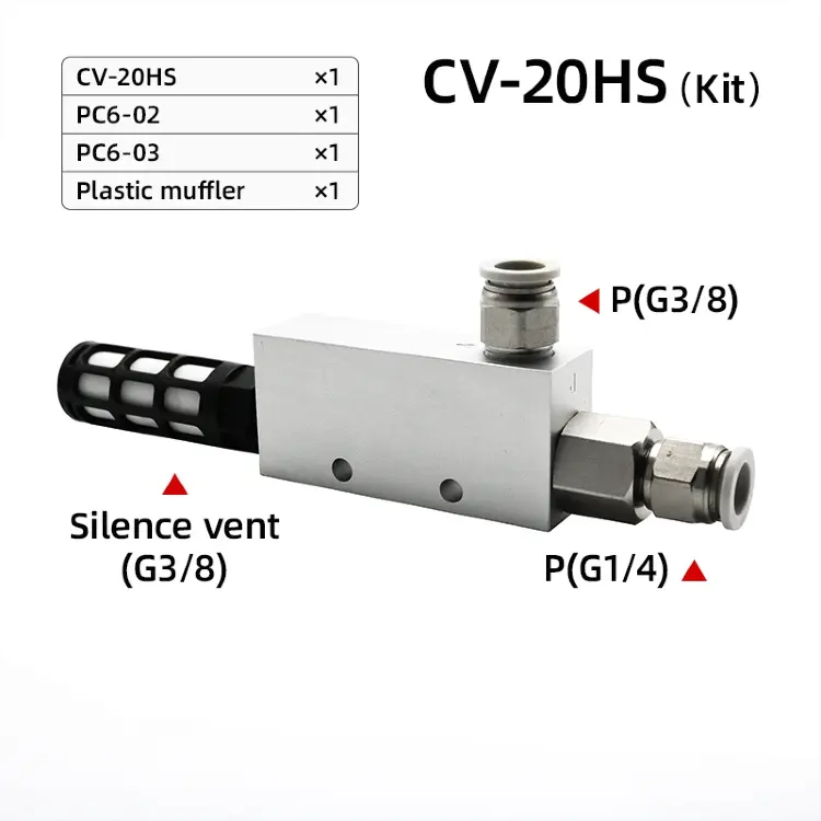Вакуумный генератор пневматический ACV CV-10 15 20 25 с глушителем