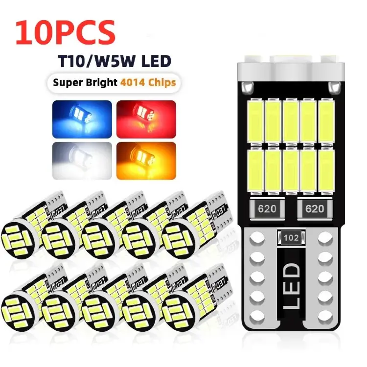 Светодиодные лампы T10 W5W 26 SMD 4014 Canbus белые для автомобиля