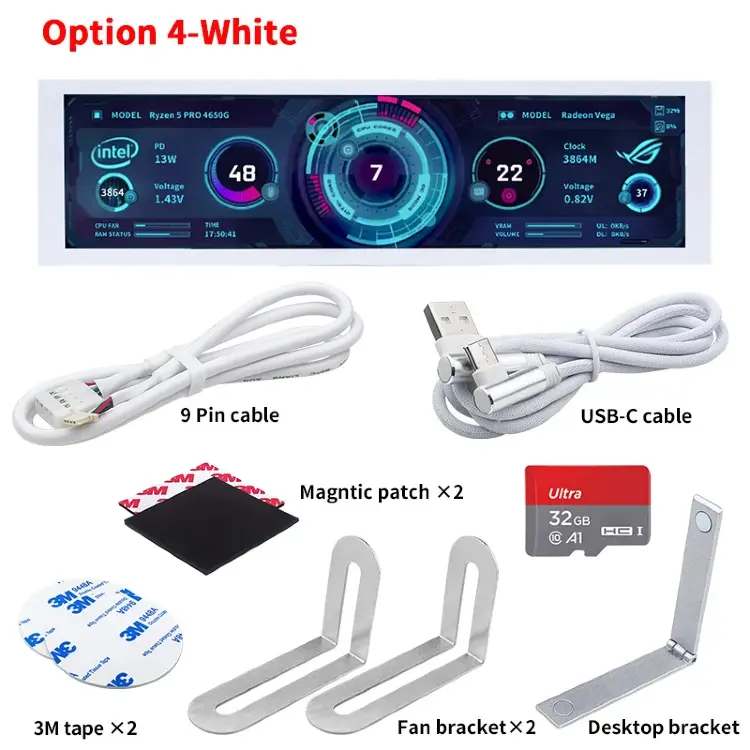 Портативный вторичный экран TURZX 8,8" USB IPS дисплей