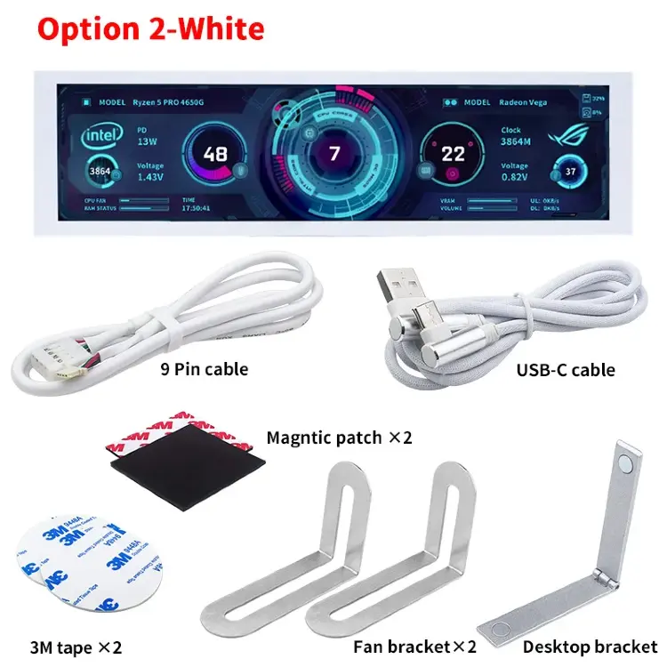 Портативный вторичный экран TURZX 8,8" USB IPS дисплей