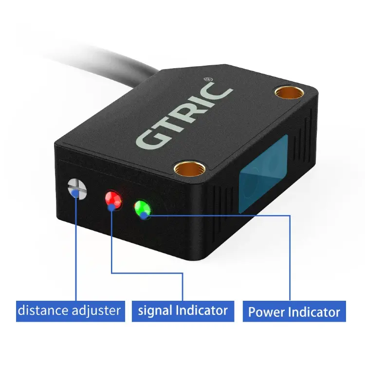 GTRIC квадратный лазерный фотоэлектрический датчик NPN PNP 10-30V DC диффузное отражение