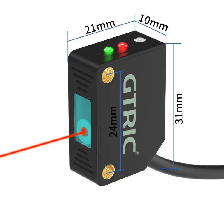 GTRIC квадратный лазерный фотоэлектрический датчик NPN PNP 10-30V DC диффузное отражение