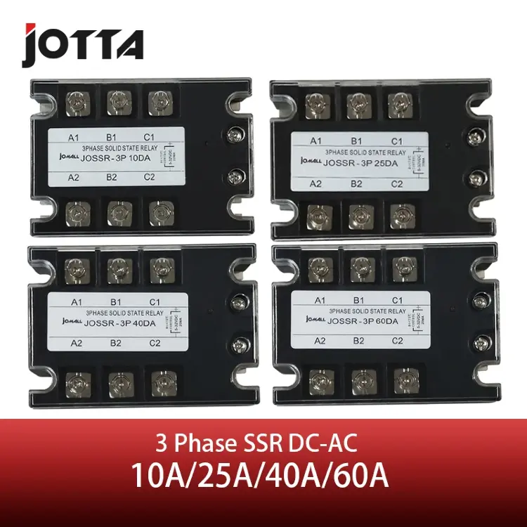 Трехфазное твердотельное реле SSR 10DA/25DA/40DA/60DA, 480В AC, 3-32В DC