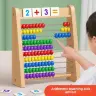 Деревянные счеты с 100 бусинами для обучения математике