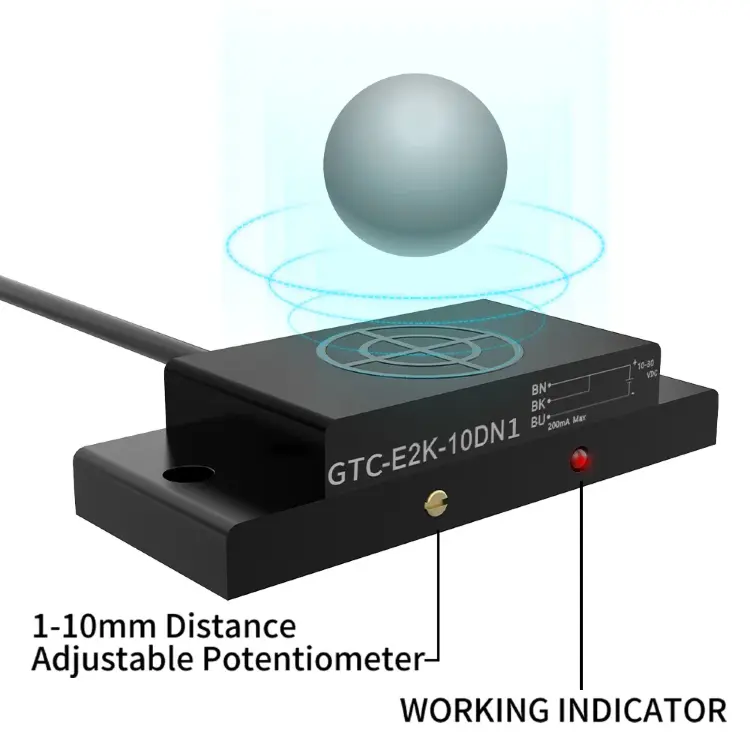 Датчик приближения GTRIC E2K емкостный NPN PNP 10-30В 10мм