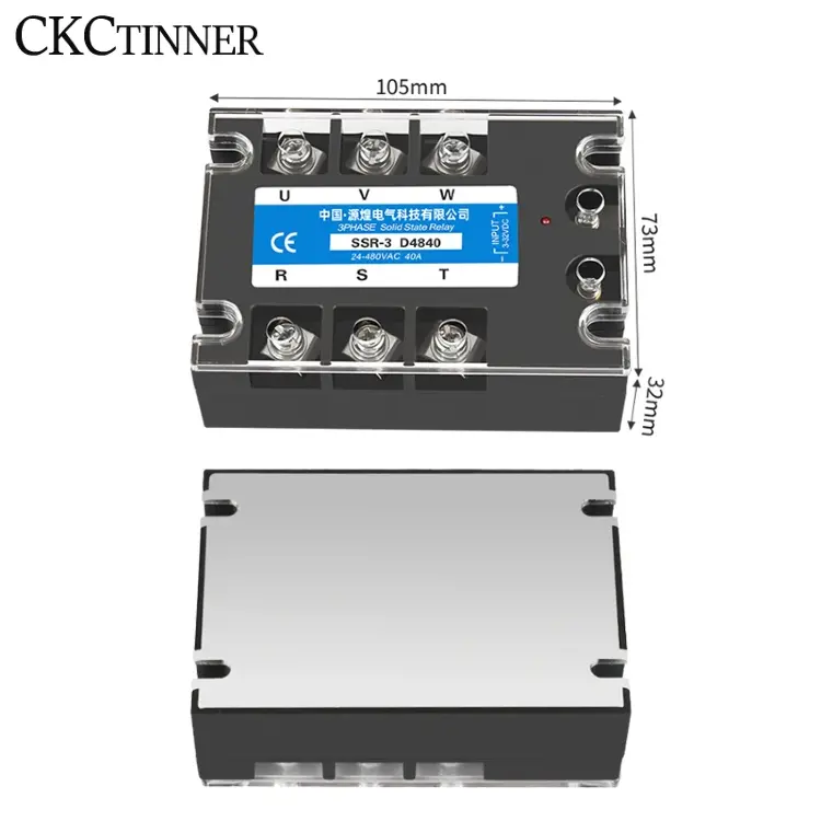 Трёхфазное твердотельное реле SSR3 10-200A 3-32VDC