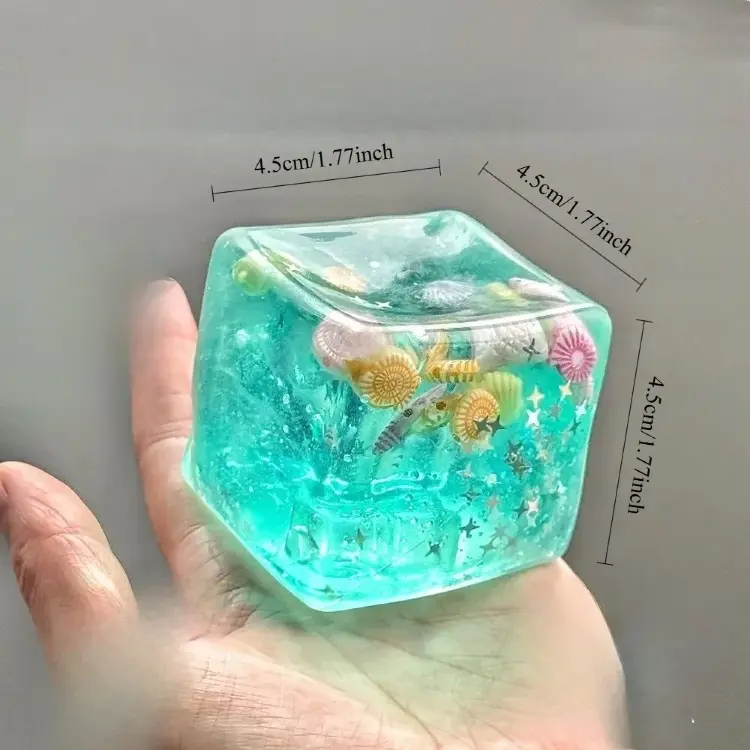 Антистресс-кубик Ocean Squishy с ракушками
