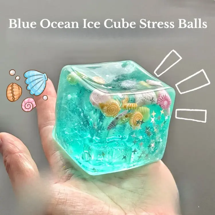 Антистресс-кубик Ocean Squishy с ракушками
