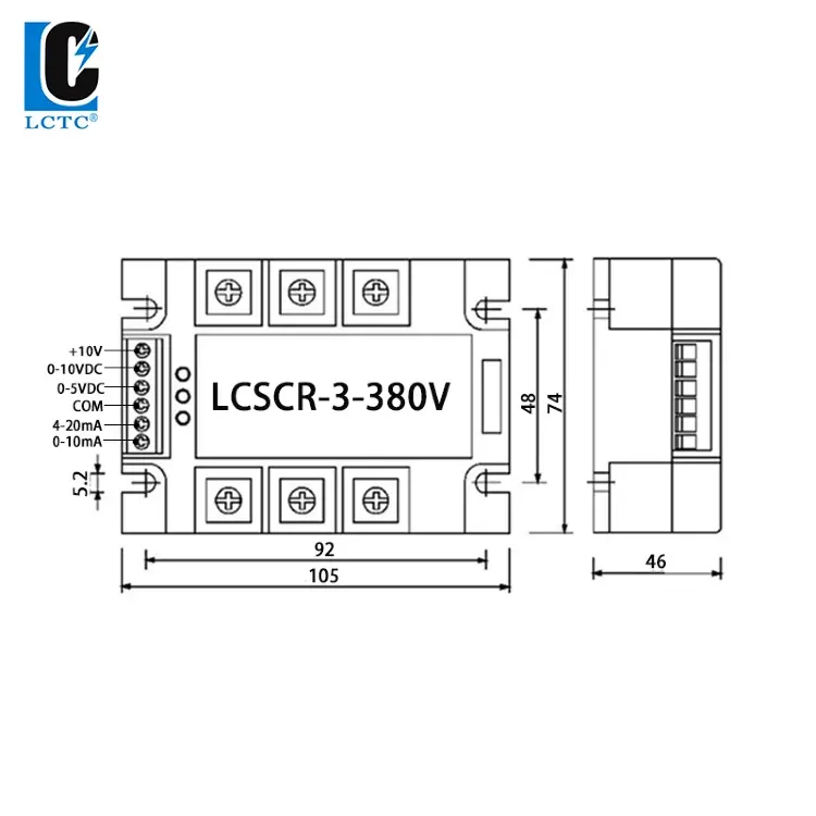 Модуль регулятора напряжения LCTC 380В трехфазное SSR 25A 40A 60A 100A 150A 200A