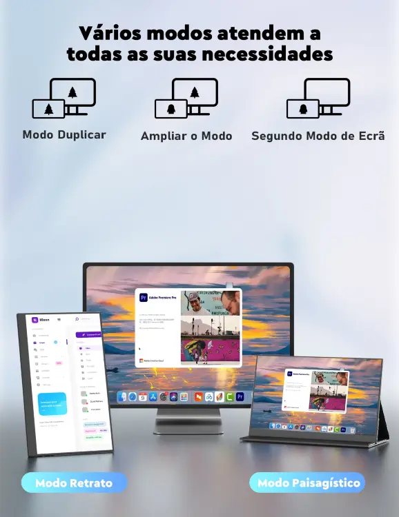 Портативный монитор 15,6" Full HD IPS USB-C HDMI