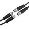 Авиационный разъем M8 прямой/угловой 3-8 контактов IP67 с кабелем 0.5-5м
