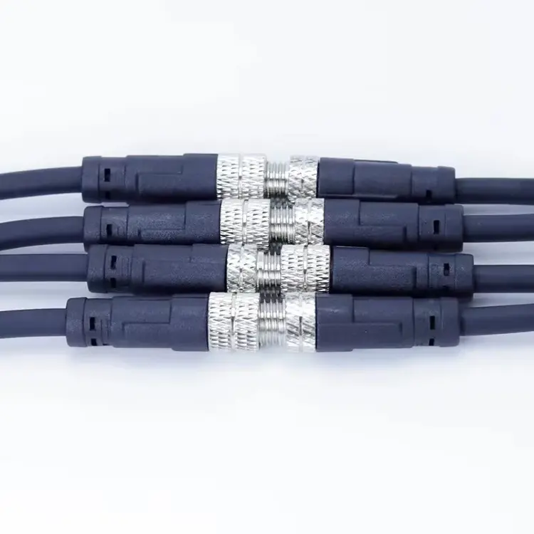 Авиационный разъем M8 прямой/угловой 3-8 контактов IP67 с кабелем 0.5-5м