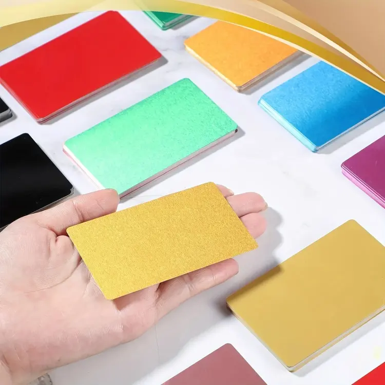 Металлические визитные карточки 50 шт., алюминиевые заготовки для лазерной гравировки