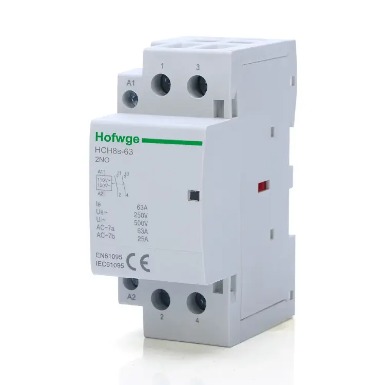 Контактор модульный HCH8s-63 2P 40A 63A DIN-рейка AC220V DC24V