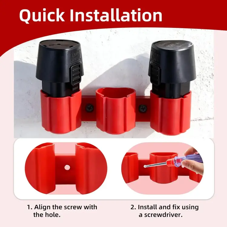 Держатель для аккумуляторов Milwaukee 10.8/12V, настенный кронштейн