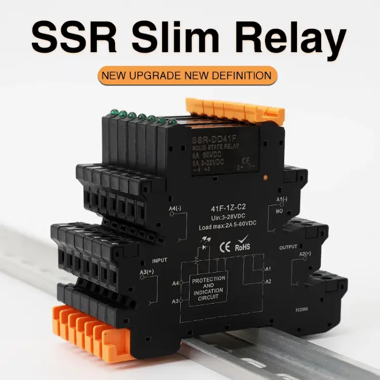 Модуль твердотельного реле DC Control AC DIN SSR Slim 41F-1Z-C2 C4