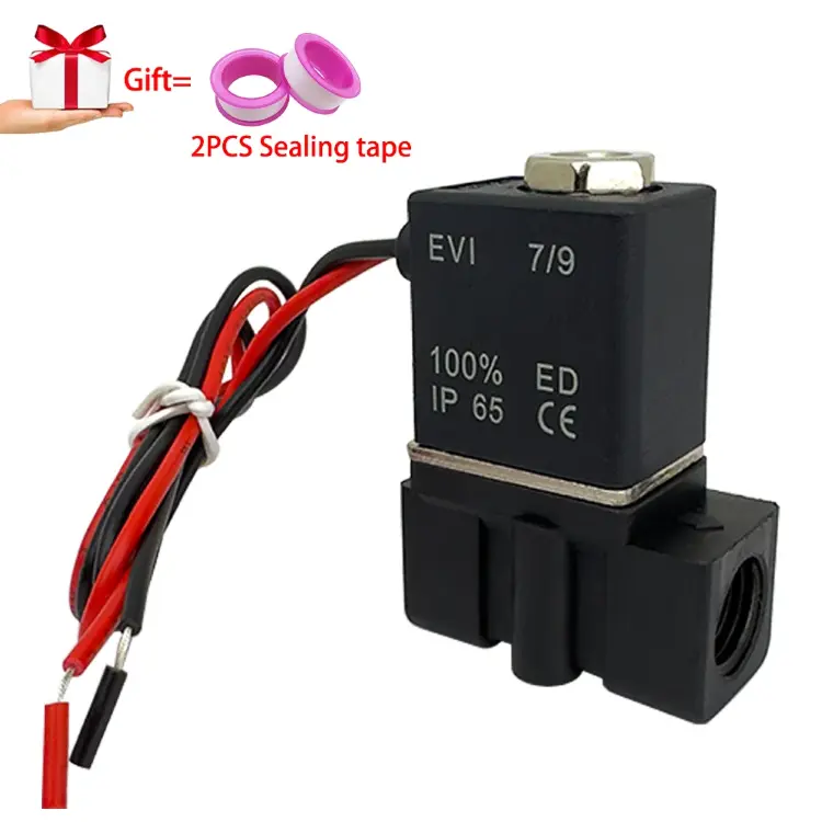 Пневматический электромагнитный клапан 2/2 нормально закрытый 1/4" DC12V/DC24V/AC110V/AC220V 24V