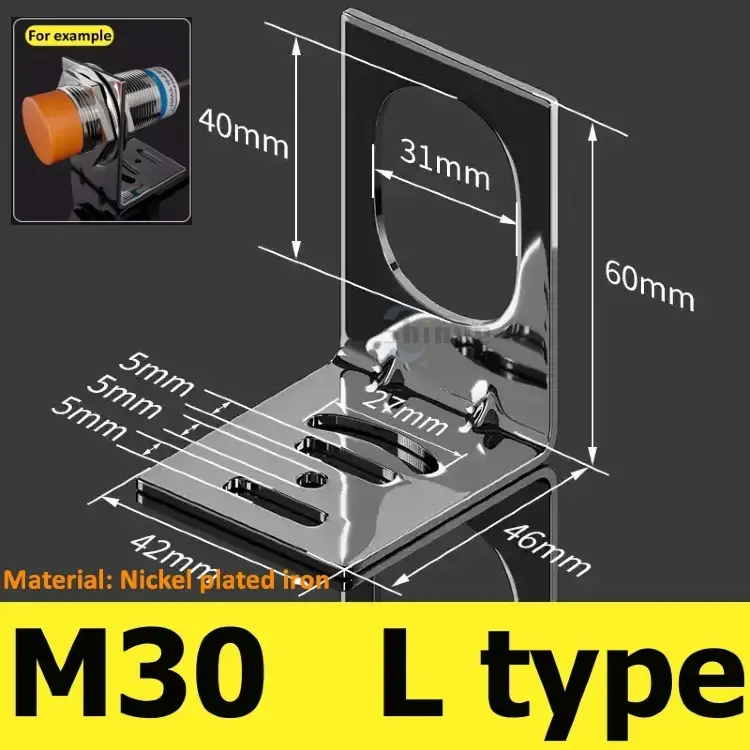 Кронштейн датчика приближения M8/M12/M18/M30 SN04 E3JK