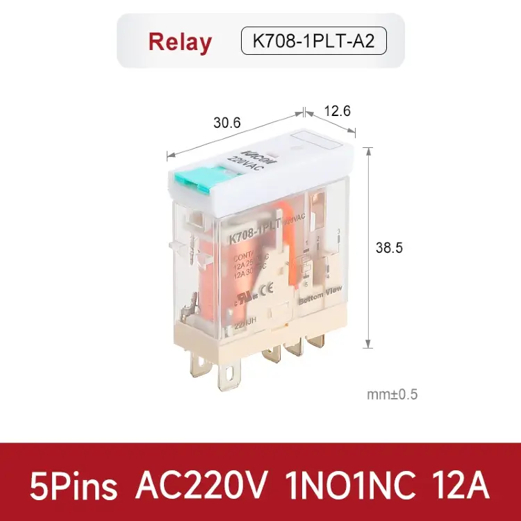 Модуль электромагнитного реле K708 на DIN-рейку AC220V