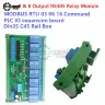 Релейный модуль 8 входов/выходов DC 12/24В RS485 Modbus RTU DIN35