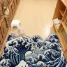 Напольный коврик Art Wave Pattern противоскользящий впитывающий