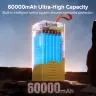 Портативный аккумулятор QOOVI 60000 мАч с быстрой зарядкой 22,5 Вт