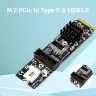 Адаптер M.2 NVMe PCIe на USB 3.1 TYPE-E и 19/20PIN для передней панели