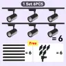 6 lights set black / 3-color changable