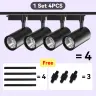 4 lights set black / 3-color changable