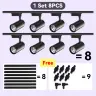 8 lights set black / 3-color changable