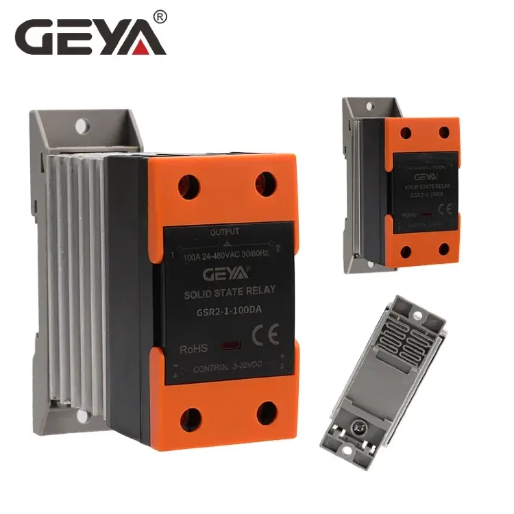 Твердотельное реле GEYA GSR2-1 SSR DIN Rail 10A-120A DC управление AC