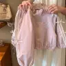 Детский костюм корейского стиля с бантом: куртка и брюки