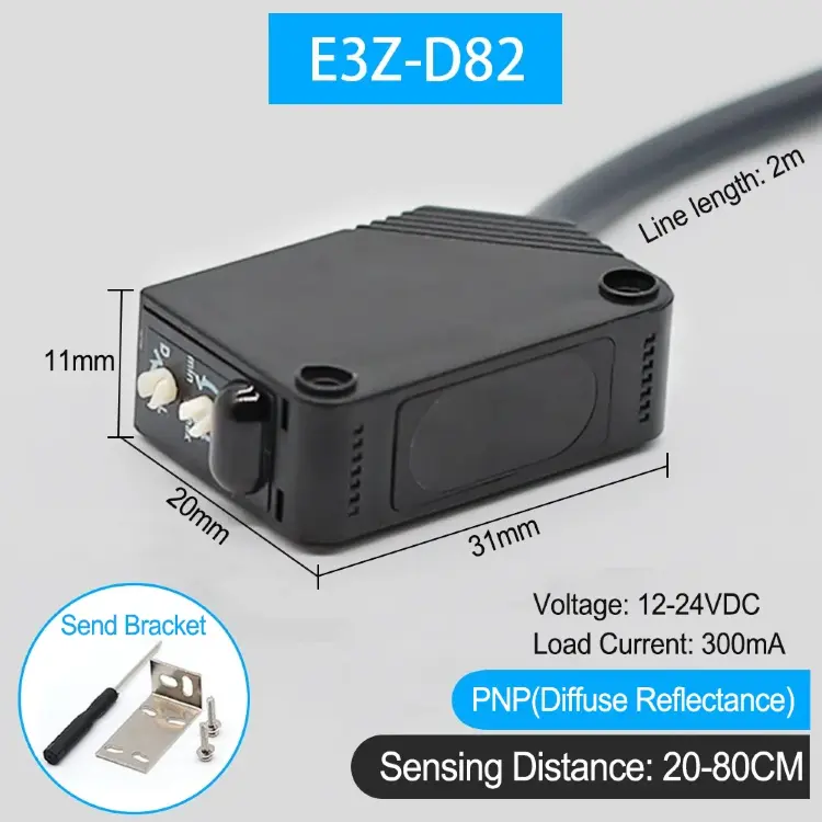 Фотоэлектрический датчик E3Z-D61, D81, D62, D82, T61, T81 диффузный 10-500см
