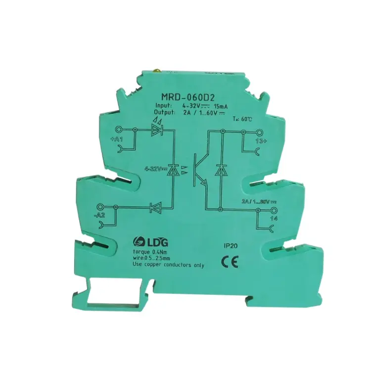 MRD-060D2 твердотельное реле DIN 2A, вход 5-32VDC