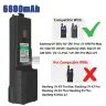 Аккумулятор для рации Baofeng UV-5RH с USB Type-C зарядкой 2500/3800/6800 мАч