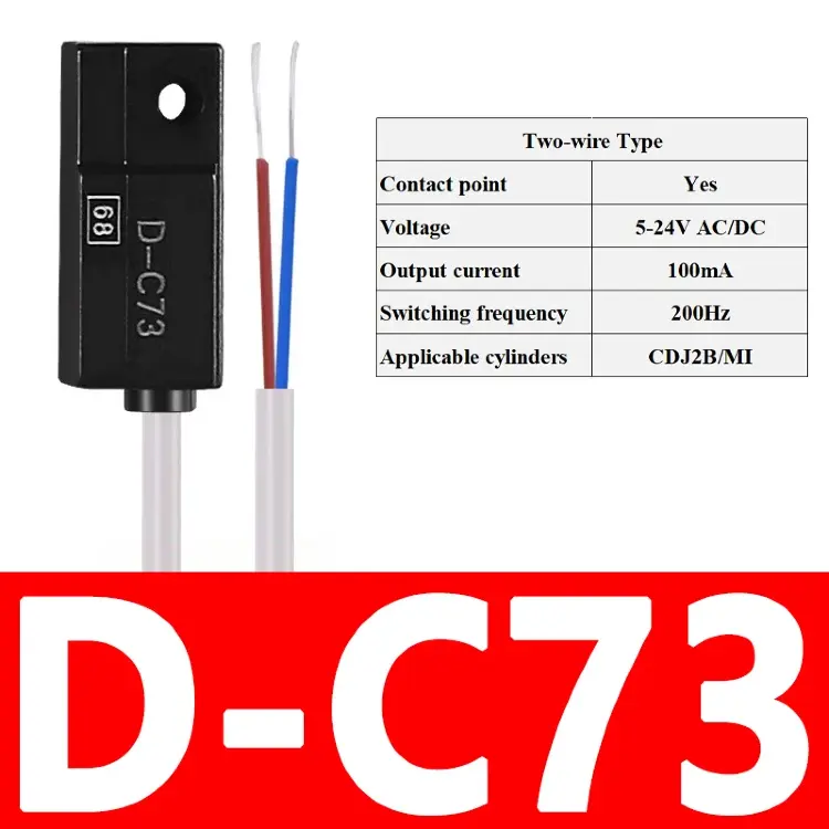 Магнитные датчики CS1-G, CS1-M, CS1-U, CS1-F, CS1-J для пневмоцилиндров (10 шт.)
