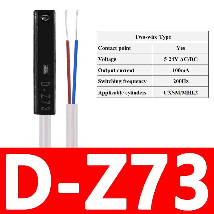 Магнитные датчики CS1-G, CS1-M, CS1-U, CS1-F, CS1-J для пневмоцилиндров (10 шт.)