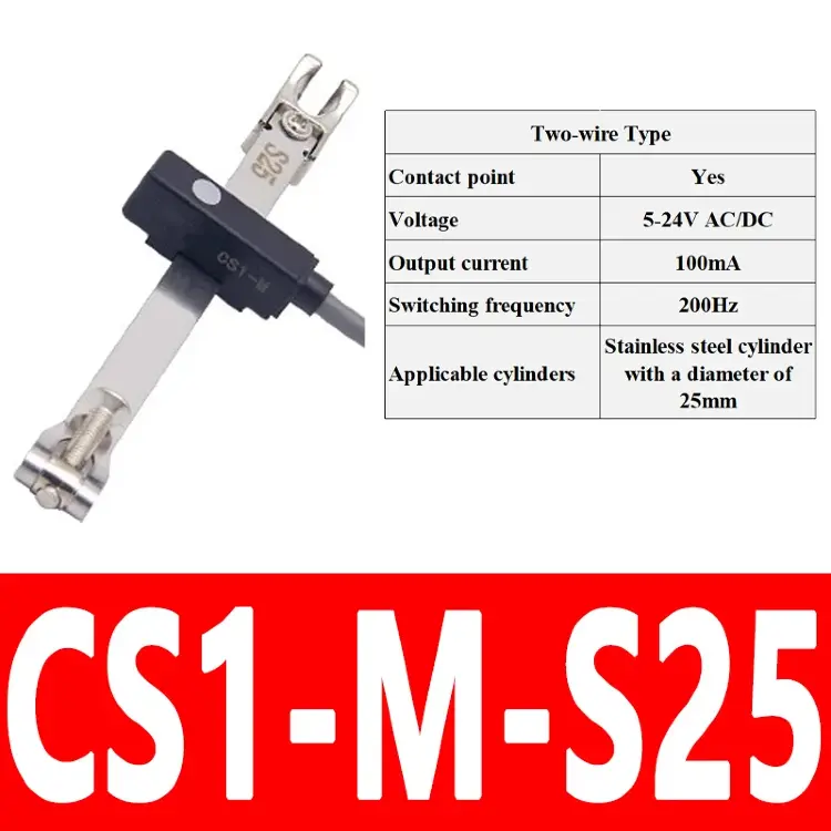 Магнитные датчики CS1-G, CS1-M, CS1-U, CS1-F, CS1-J для пневмоцилиндров (10 шт.)