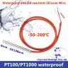 Водонепроницаемый датчик температуры PT100/PT1000 -50-260°C, нержавеющая сталь, кабель 1м