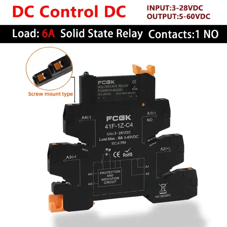 Модуль твердотельного реле DC Control AC FCGK 41F-1Z-C2/C4 DIN SSR 2A