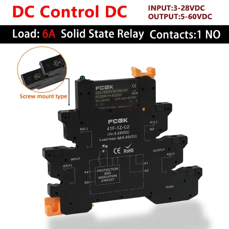 Модуль твердотельного реле DC Control AC FCGK 41F-1Z-C2/C4 DIN SSR 2A