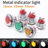 Металлический световой индикатор LED 16/19/22 мм с винтовой клеммой