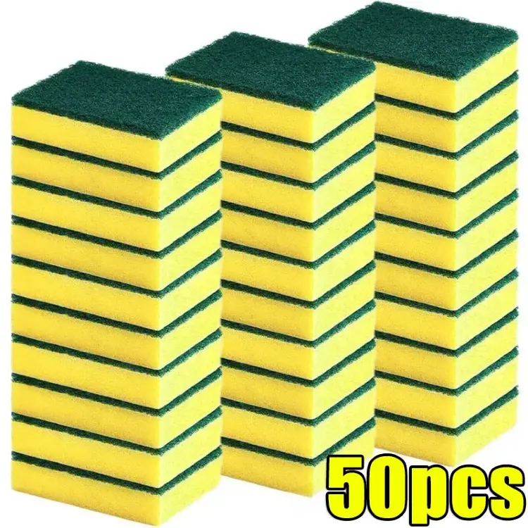 Набор мягких губок для мытья посуды 50 шт.