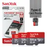 Карта памяти SanDisk Micro SD 256/128/64/32 ГБ Class 10 UHS-1 + кардридер