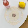 Молочный с розовой вышивкой 2 / 1PCS