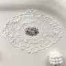 Белый с розовой вышивкой / 1PCS