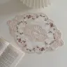 Молочный с розовой вышивкой 3 / 2PCS