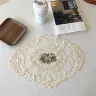 Бежевый с розовой вышивкой 2 / 2PCS