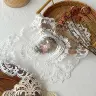 Кружевная подставка для столовых приборов с вышивкой